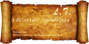 László Teodózia névjegykártya